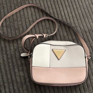 Guess Pink and White Crossbody Bag